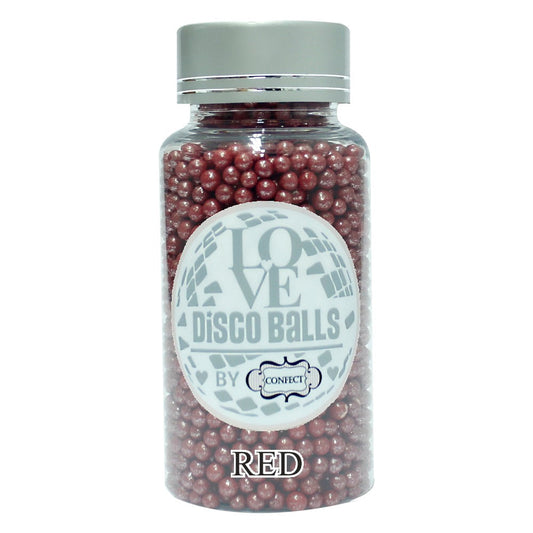 Confect Red Disco Balls Sprinkles 3 MM