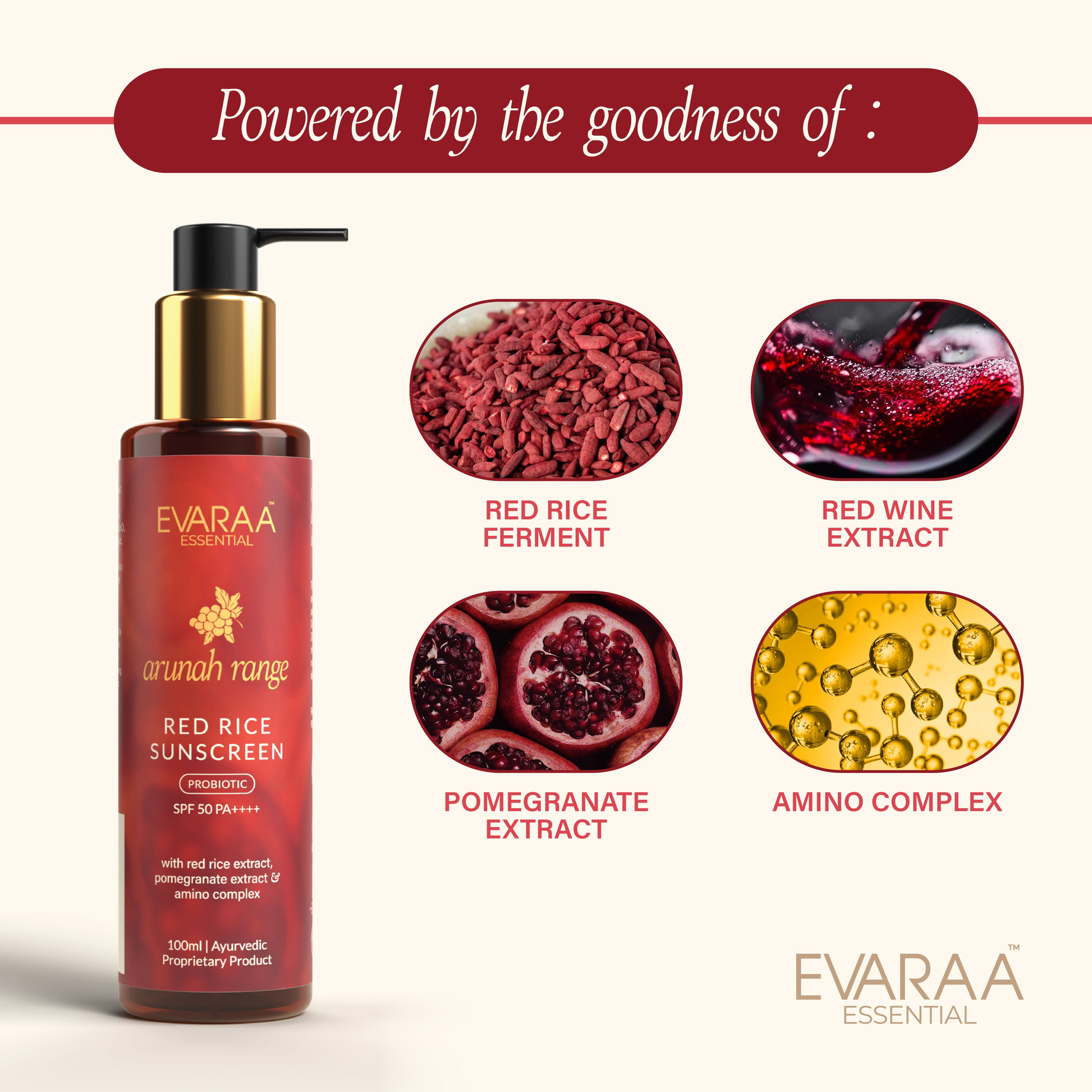 Evaraa Essential Red Rice Sunscreen