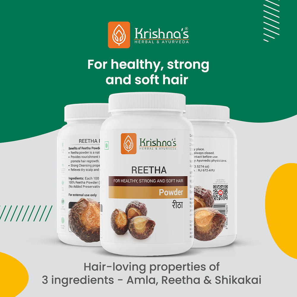 Krishna'S Herbal & Ayurveda Reetha Powder 