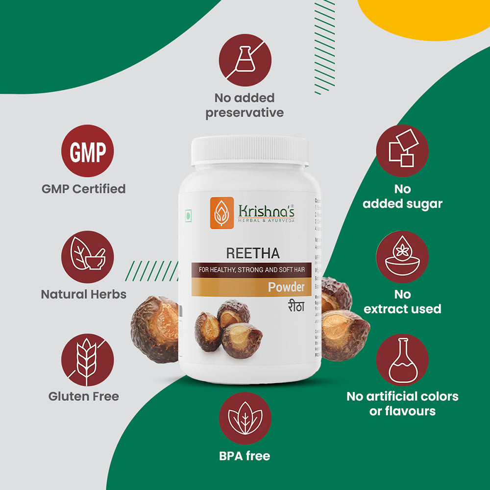 Krishna'S Herbal & Ayurveda Reetha Powder 