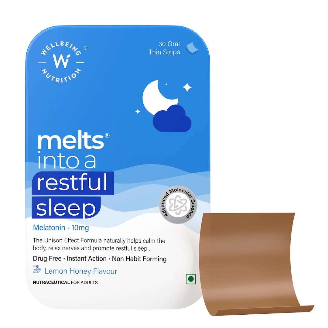 Wellbeing Nutrition Melts Restful Sleep Oral Strips-Calming Chamomile Lavender Flavor  Grab2Buy Wellbeing Nutrition Grab2Buy