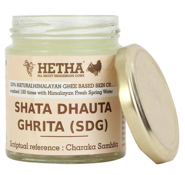 Hetha Shata Dhauta Ghrita Skin Cream - 100 times washed, Himalayan Ghee based Natural Skin Cream 