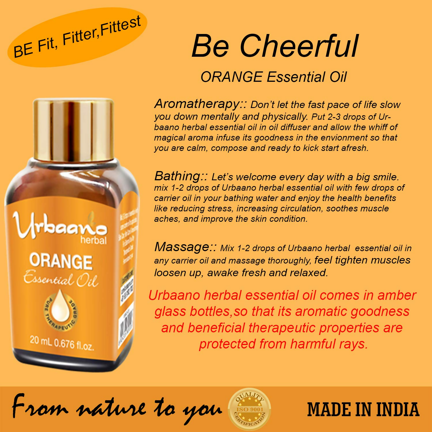 Urbaano Herbal Orange Essential Oil 