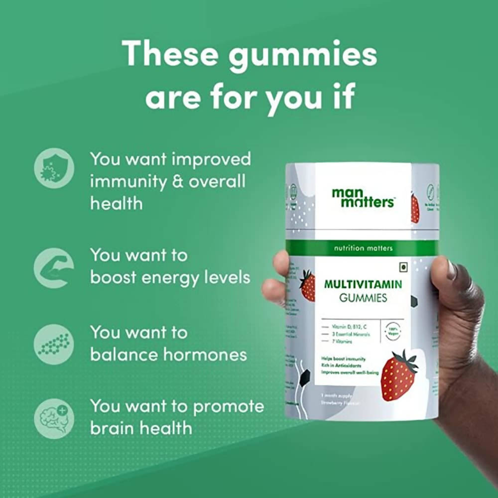 Man Matters Multivitamin Gummies For Men - Strawberry Flavor 