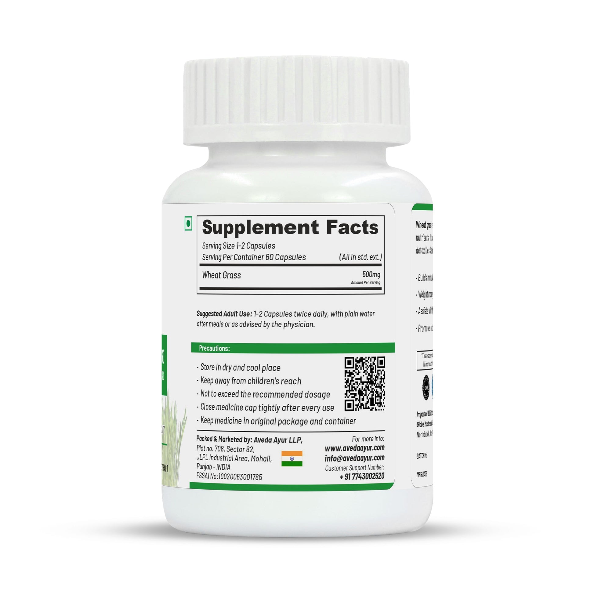 Life Aveda Premium Wheat Grass Capsules - Grab2buy