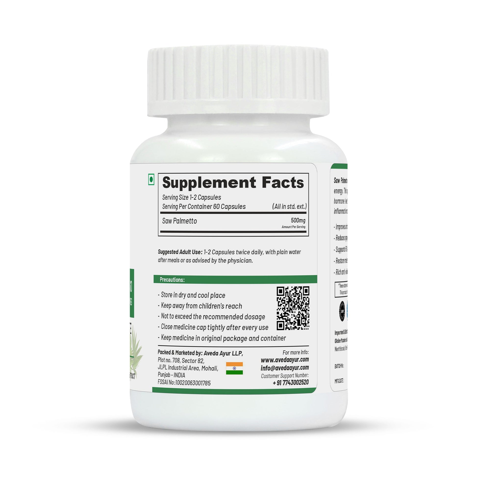 Life Aveda Premium Saw Palmetto Capsules - Grab2buy