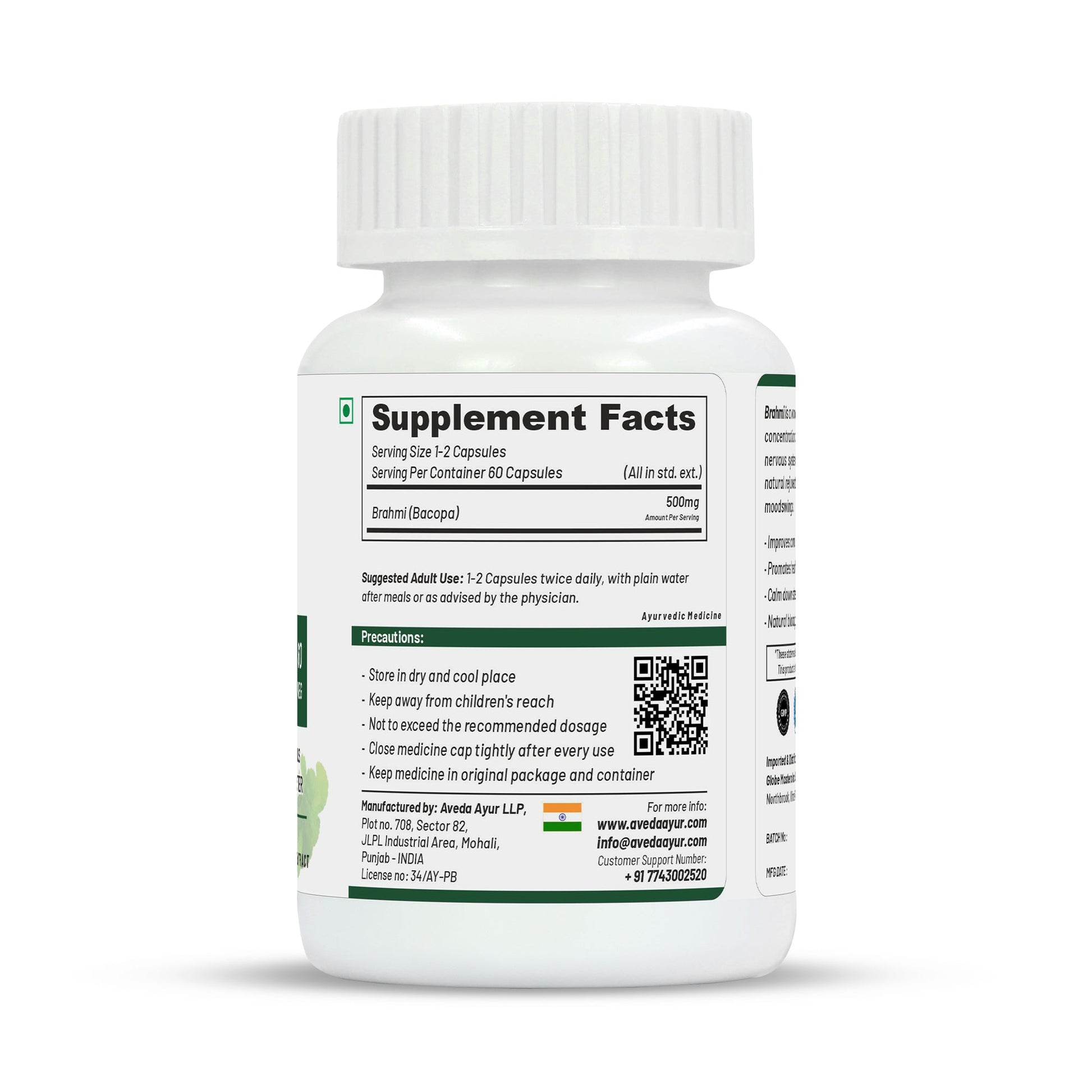 Life Aveda Premium Brahmi Capsules - Grab2buy