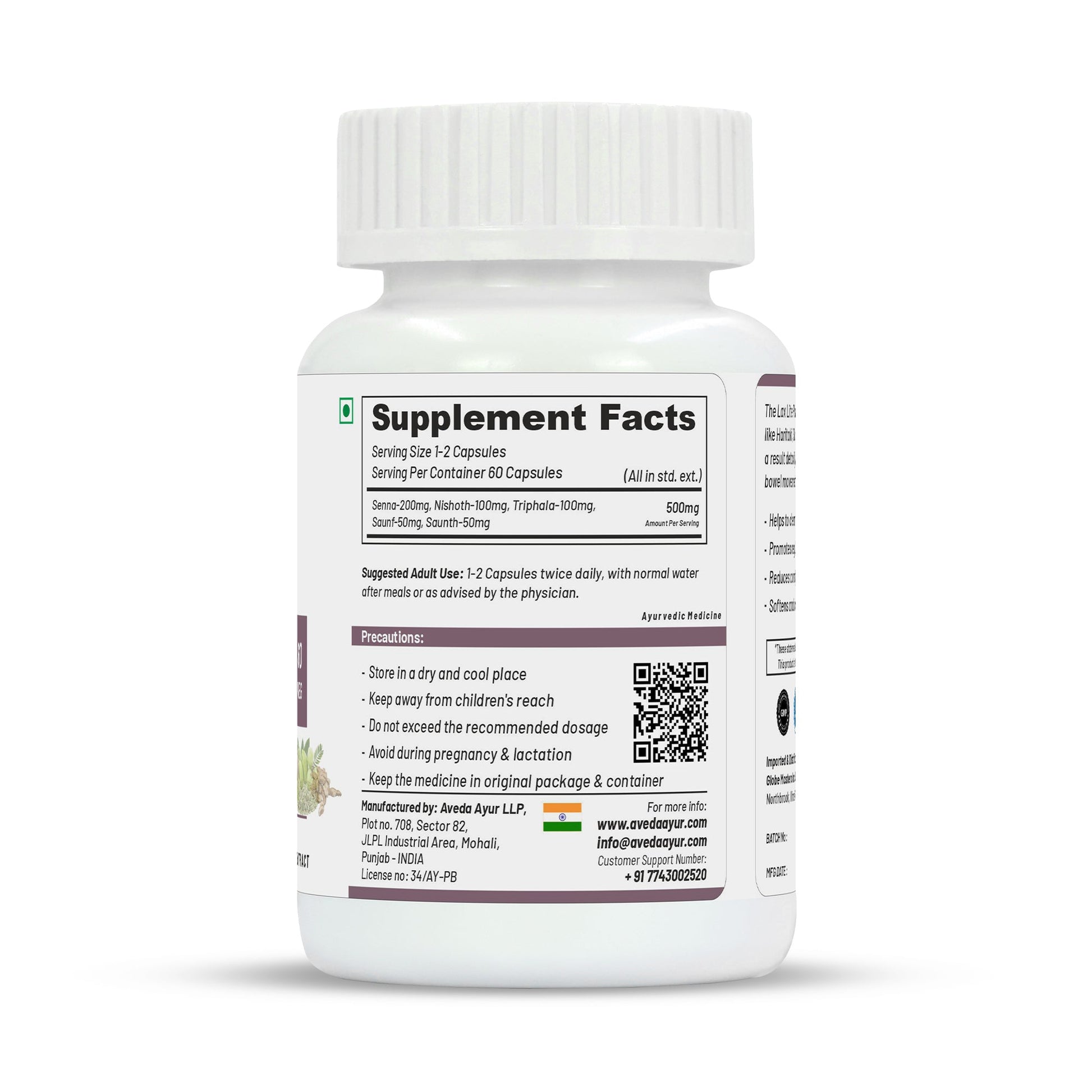 Life Aveda Lax Lite Plus Veg Capsules 