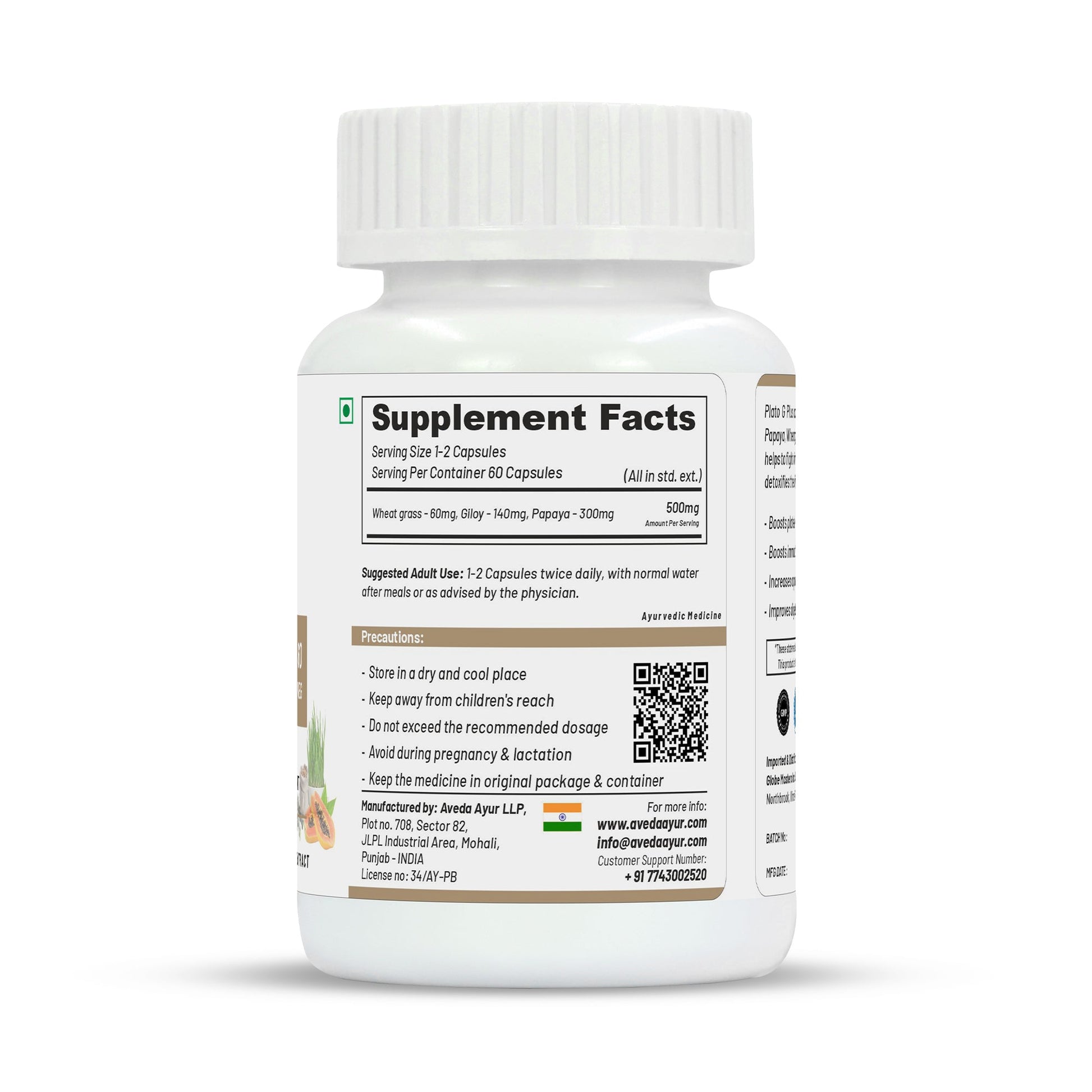 Life Aveda Plato G Plus Veg Capsules - Grab2buy