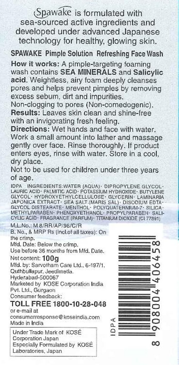 Spawake Anti Acne Care Pimple Solution Refreshing Face Wash 