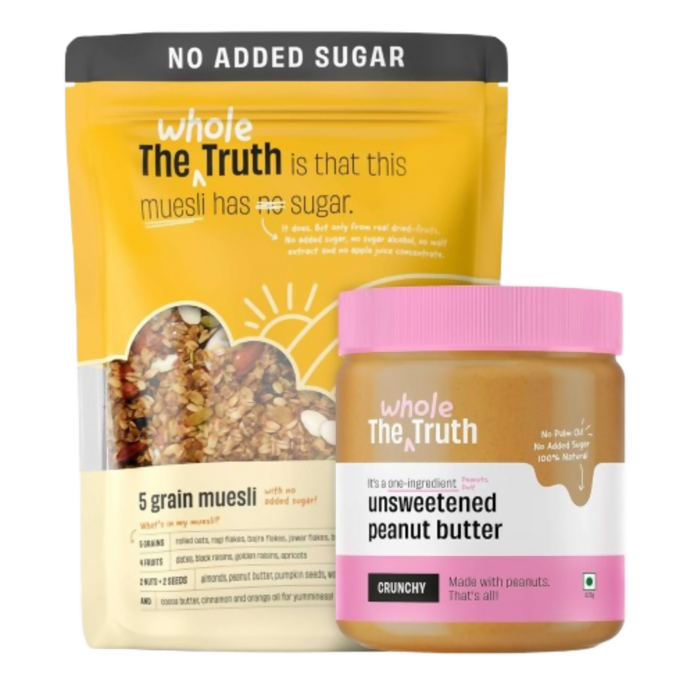 The Whole Truth Unsweetened Peanut Butter Crunchy + Muesli - Breakfast  Grab2Buy The Whole Truth Grab2Buy