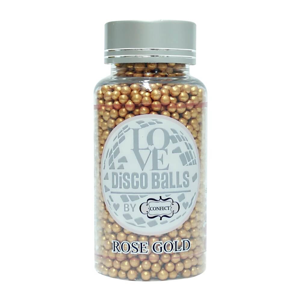 Confect Rose Gold Disco Balls Sprinkles 3 MM
