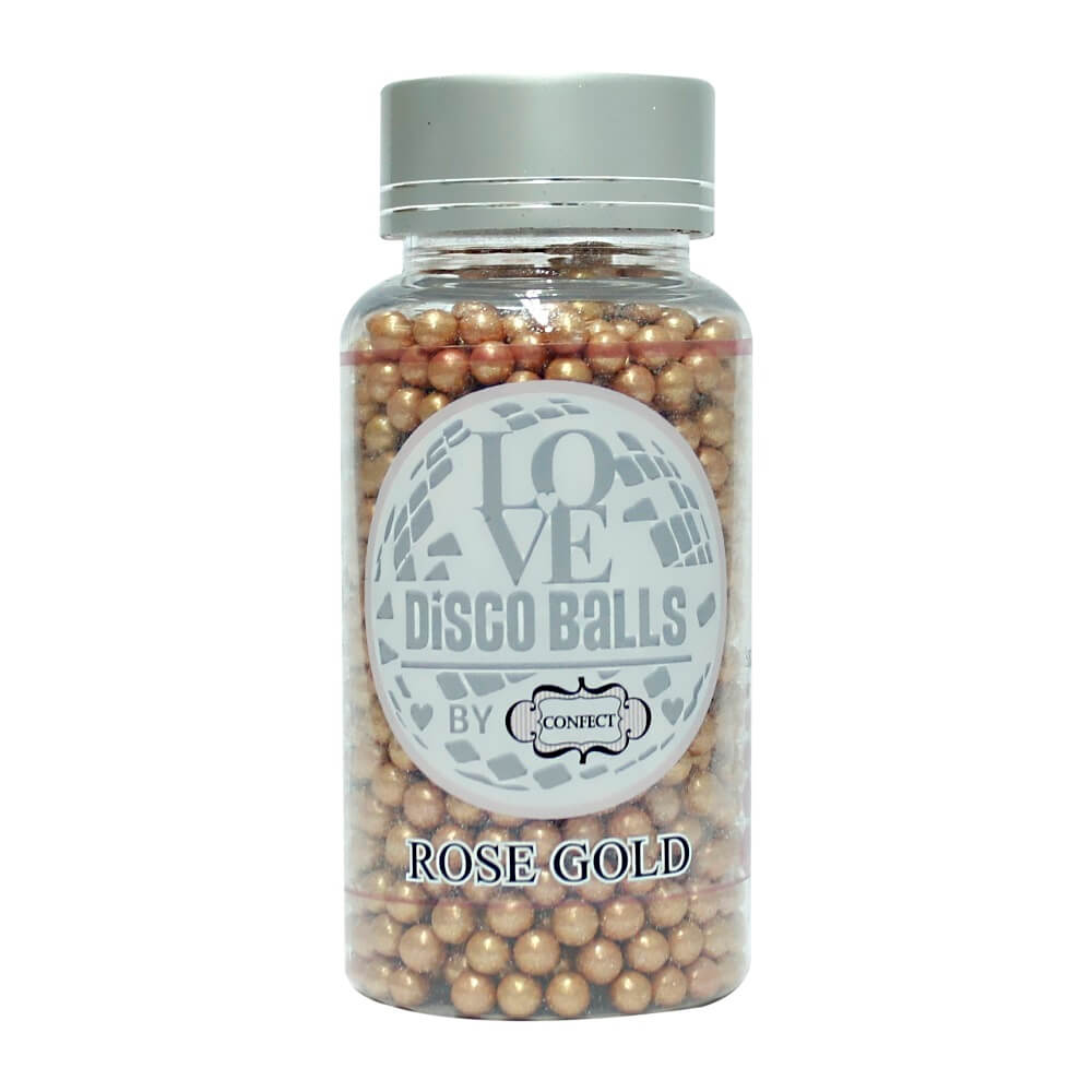 Confect Rose Gold Disco Balls Sprinkles 5 MM