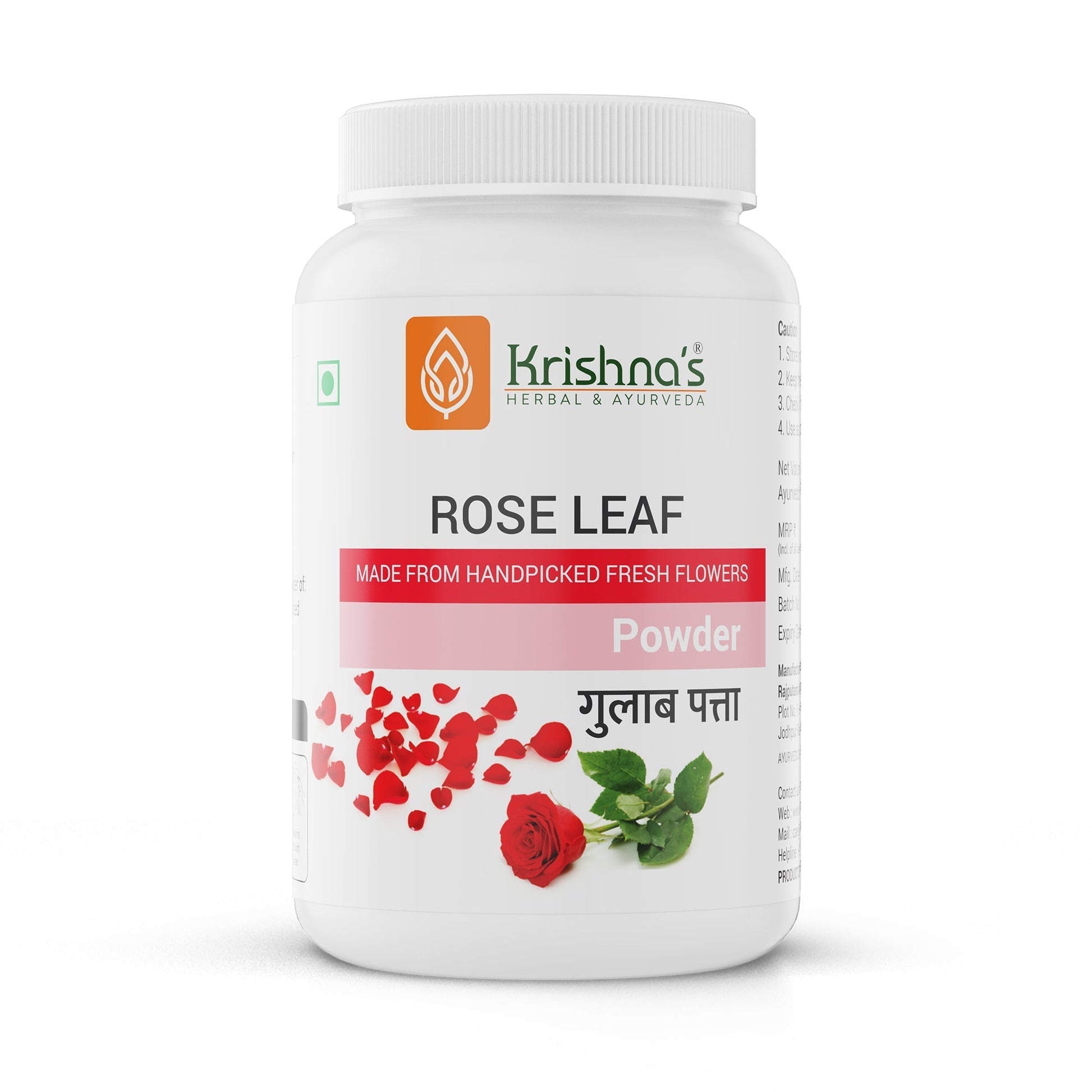 Krishna'S Herbal & Ayurveda Rose Leaf Powder 