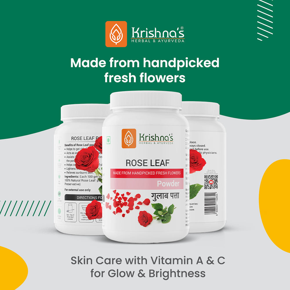 Krishna'S Herbal & Ayurveda Rose Leaf Powder 