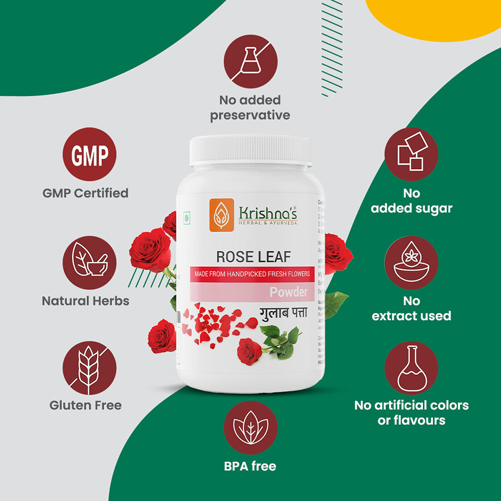 Krishna'S Herbal & Ayurveda Rose Leaf Powder 