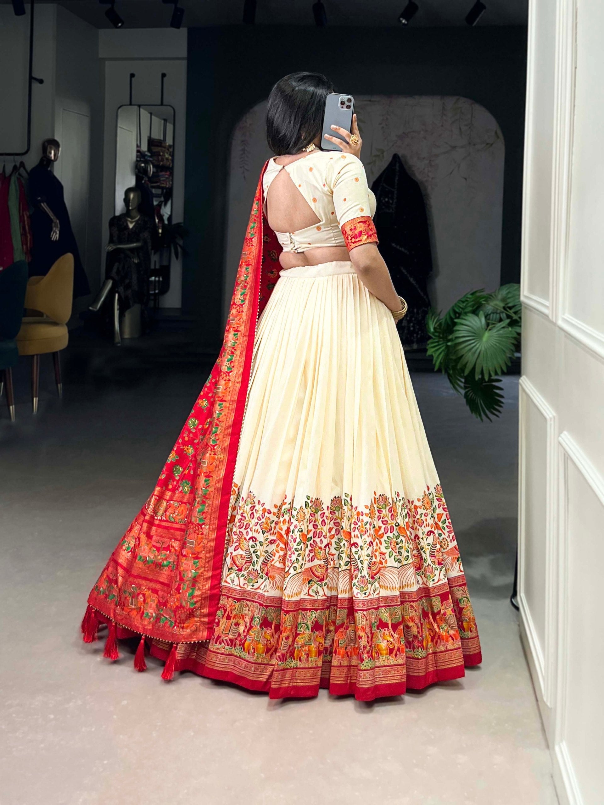 Lehenga Mart Designer Wedding Lehenga Choli For Women - Off White