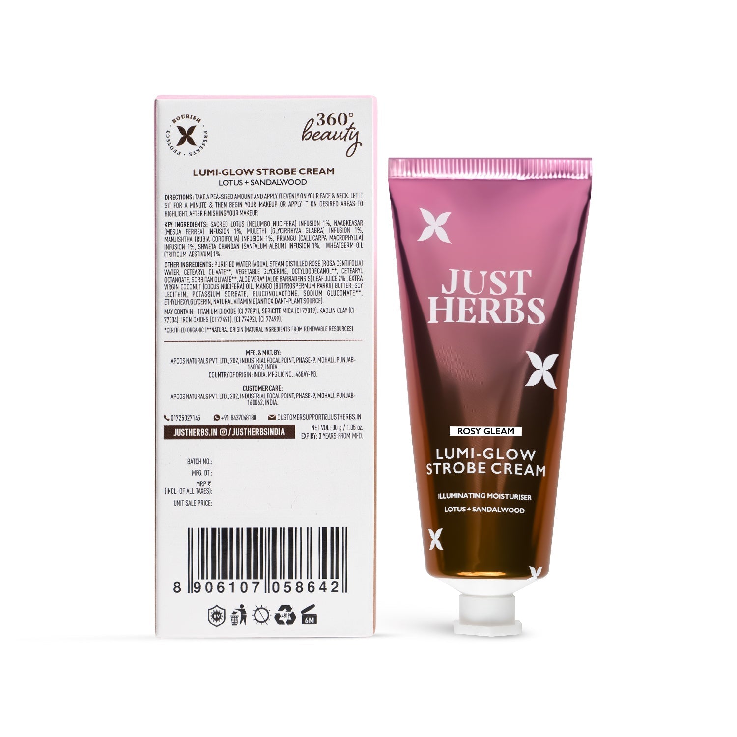 Lumi-glow Strobe Cream with Lotus and Sandalwood 