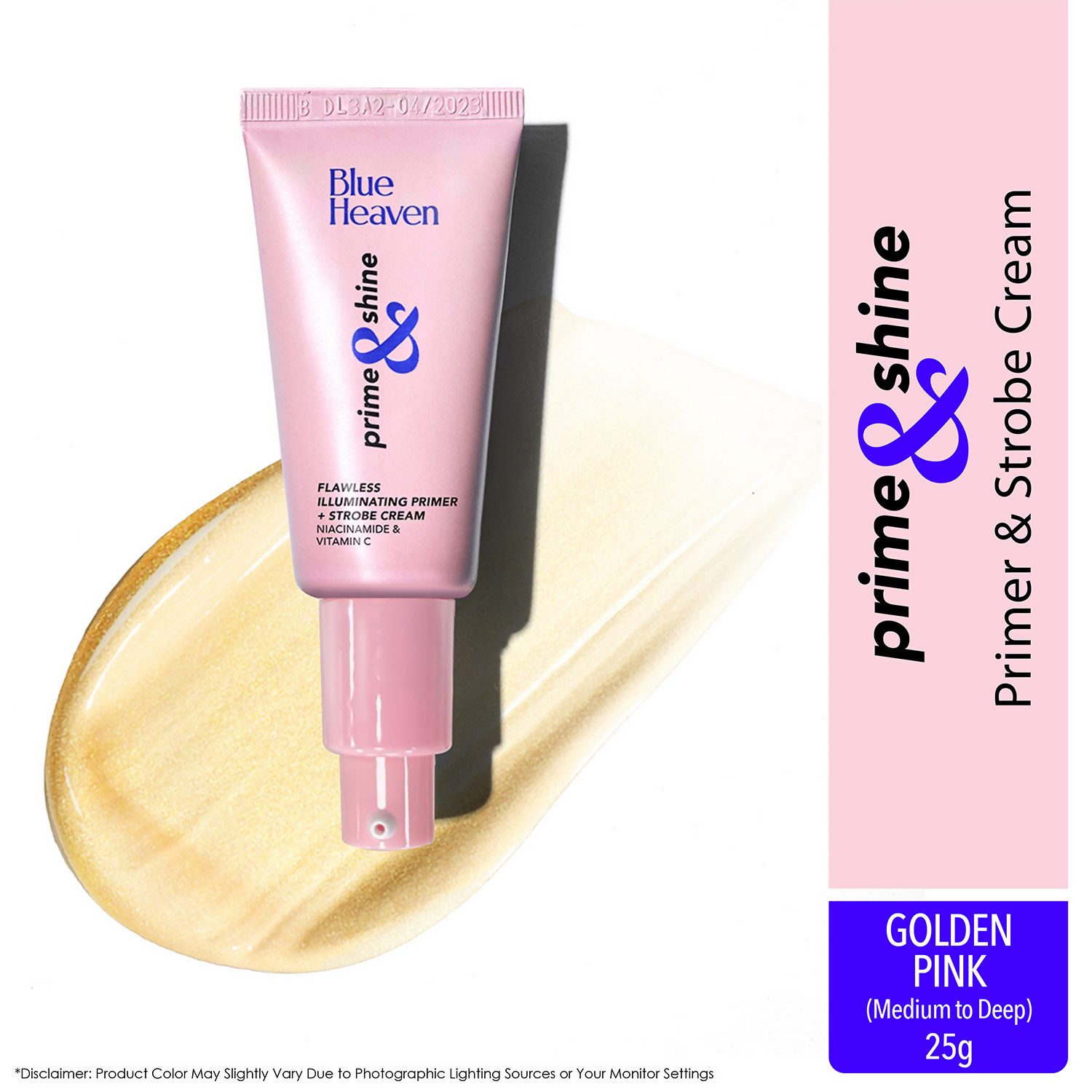 Blue Heaven Prime & Shine Flawless Illuminating Primer & Strobe Cream - Golden Pink 