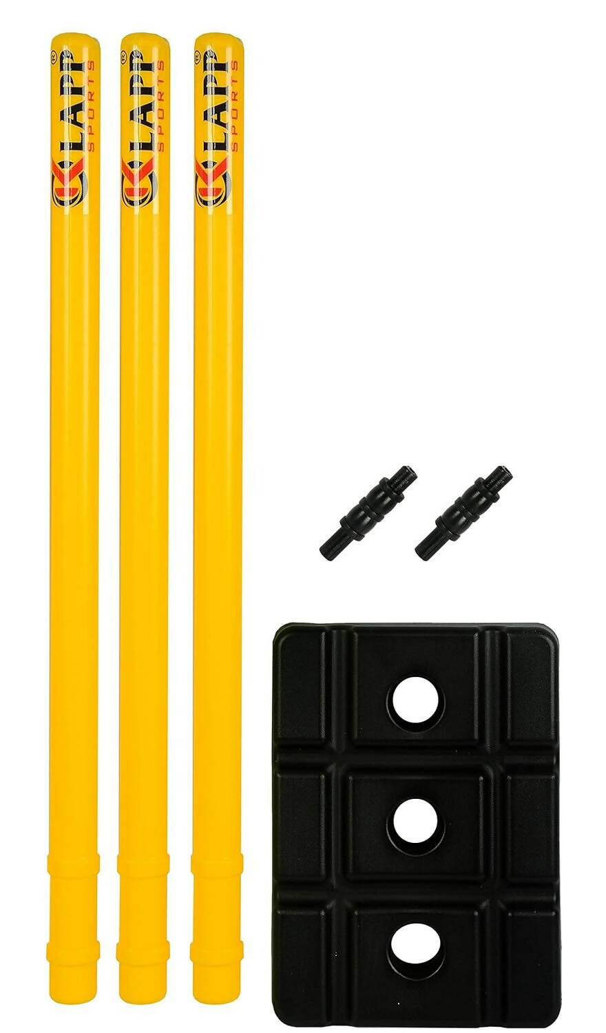 Klapp Six Pcs Plastic Wicket Set with Cover - Black and Yellow 