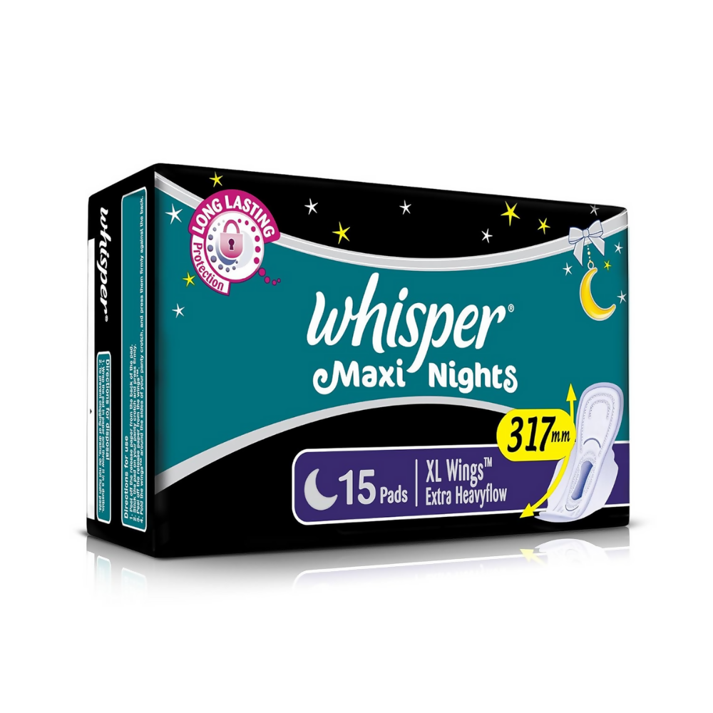 Whisper Maxi Nights Sanitary Pads for Women, XL  Grab2Buy Whisper Grab2Buy