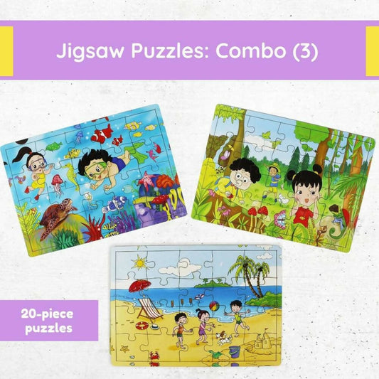 Matoyi Jigsaw Puzzles For Kids: Set of 3 Puzzles - Grab2buy