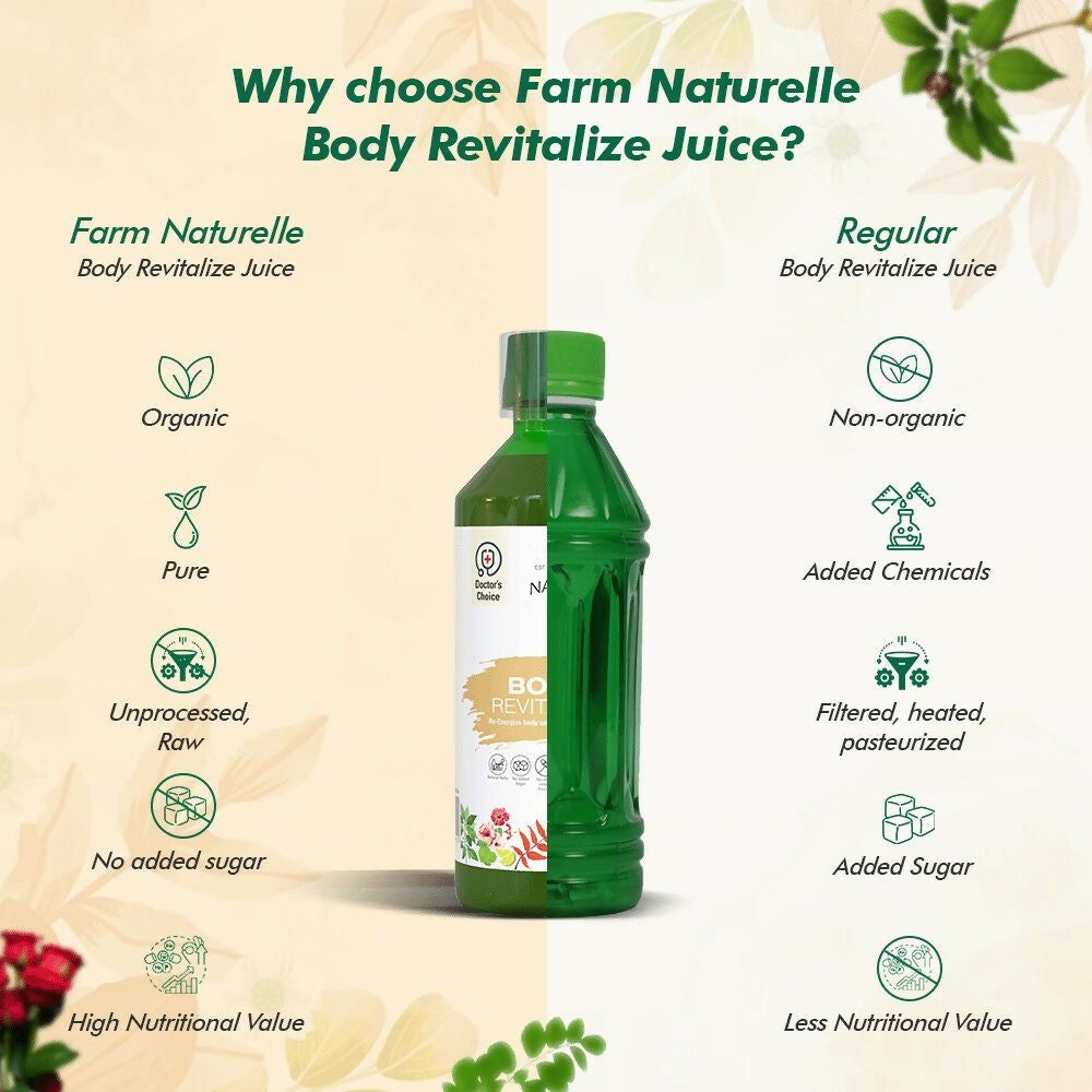 Farm Naturelle Body Revitalizer Juice - Ayurvedic Formula for Energy and Vitality 