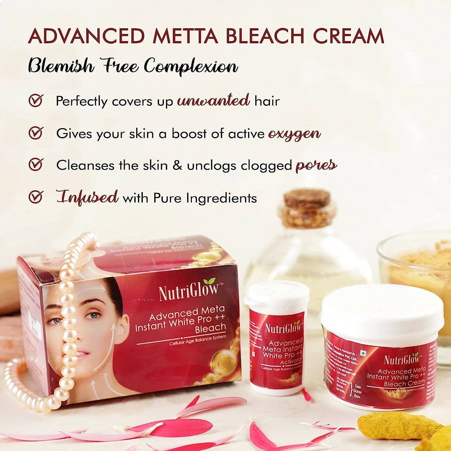 NutriGlow Advanced Meta Instant White Pro ++ Bleach - Grab2buy