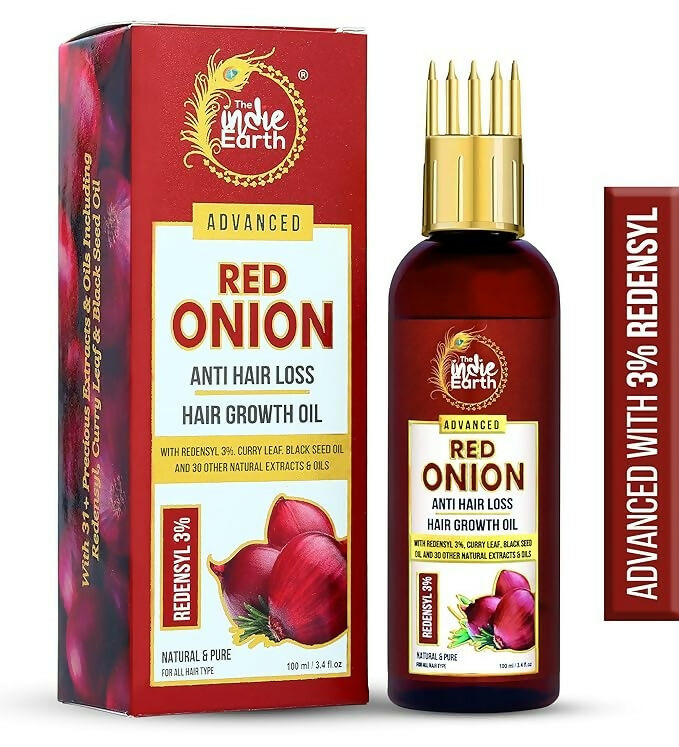 The Indie Earth Advanced 3% Redensyl Red Onion Anti Hair Loss & Hair Growth Oil  Grab2Buy The Indie Earth Grab2Buy