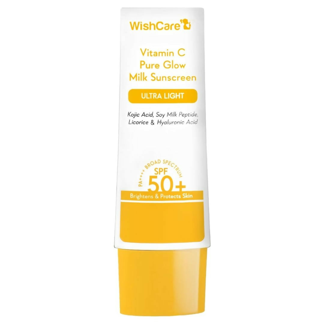 Wishcare Vitamin C Pure Glow Milk Sunscreen SPF 50  Grab2Buy Wishcare Grab2Buy