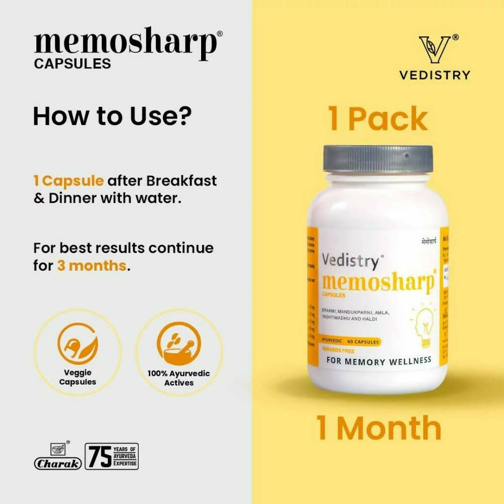 Vedistry Memosharp Capsules - Grab2buy