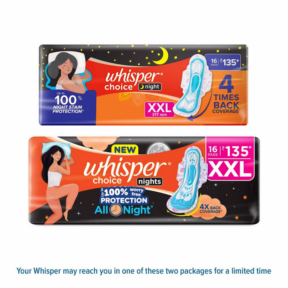 Whisper Ultra Overnight Sanitary Pad - XXL Plus  Grab2Buy Whisper Grab2Buy