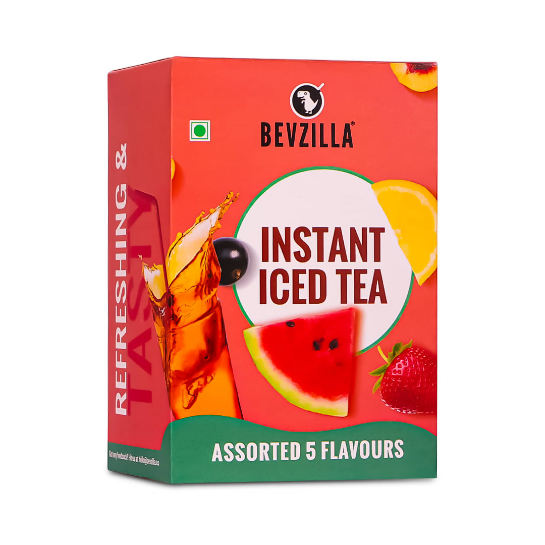 Bevzilla Iced Tea Powder 5 Assorted Flavours Pack 