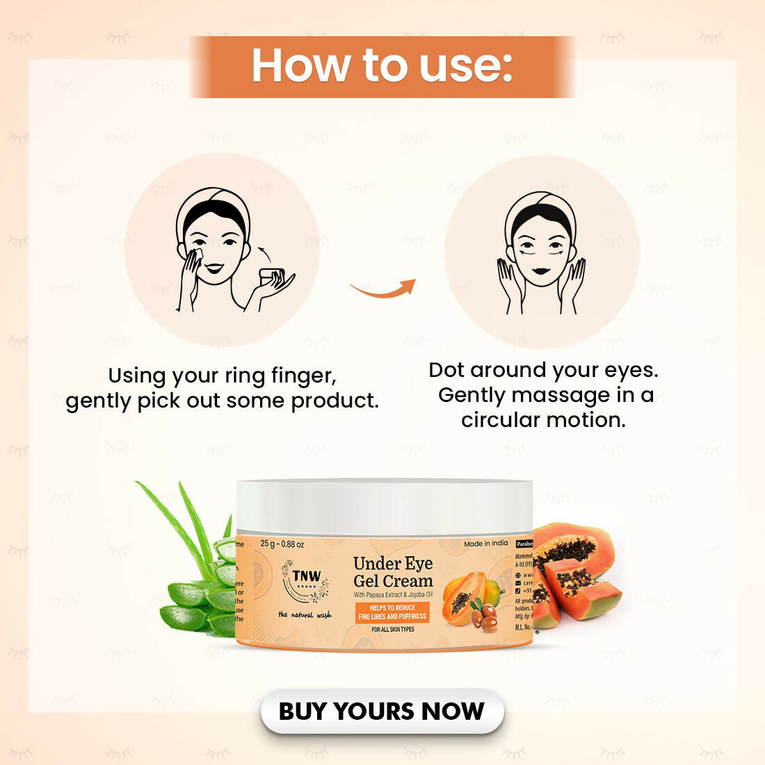 The Natural Wash Under Eye Gel Cream 