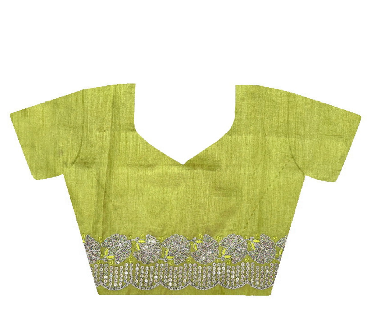 Teeya Creation Lemon Yellow Color Gold Crush Embroidery Work Saree