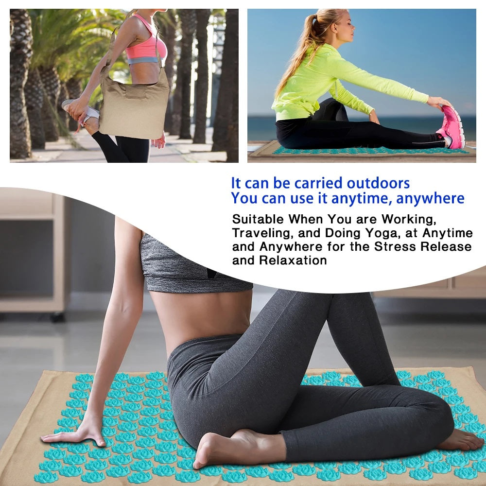 SG | Acupressure Mat, Bag and Pillow Set | Navy Blue 
