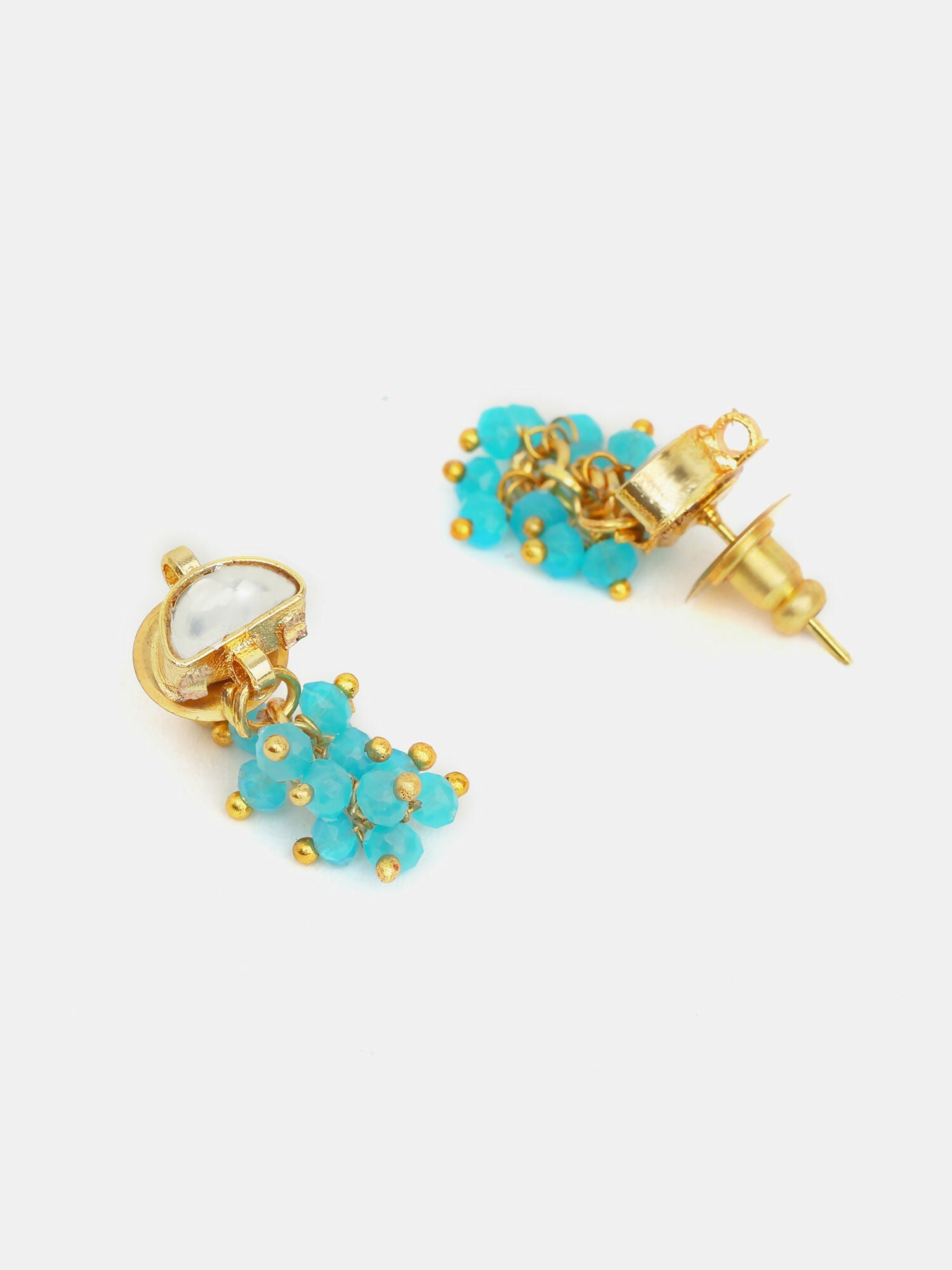Ruby Raang Pearl Stone Drops Earrings