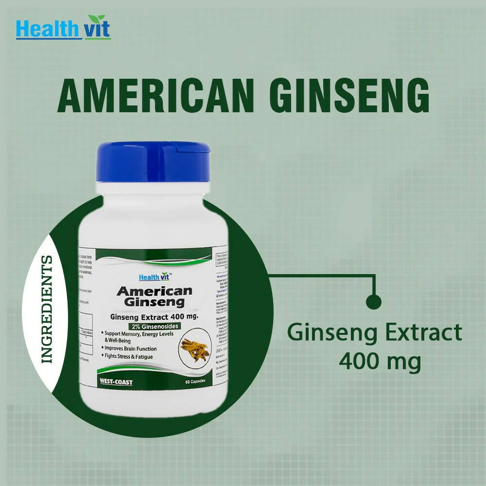 Healthvit American Ginseng Capsules - Grab2buy
