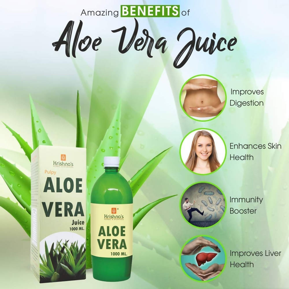 Krishna's Herbal & Ayurveda Premium Aloe Vera High Fibre Juice 