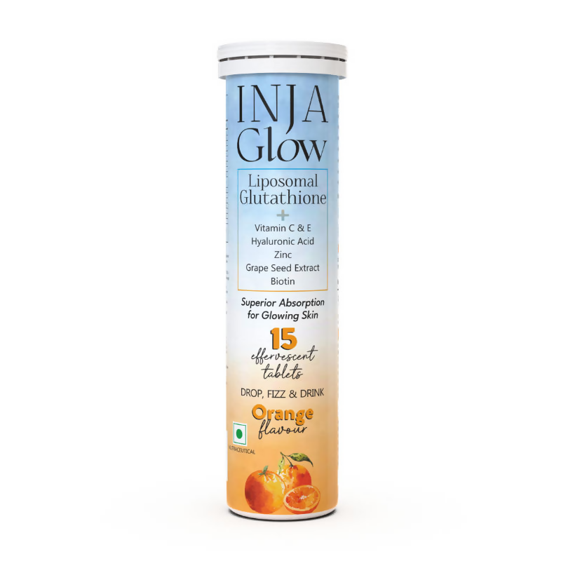Inja Glow Liposomal Glutathione Drop Fizz & Drink Effervescent Tablets - Orange 