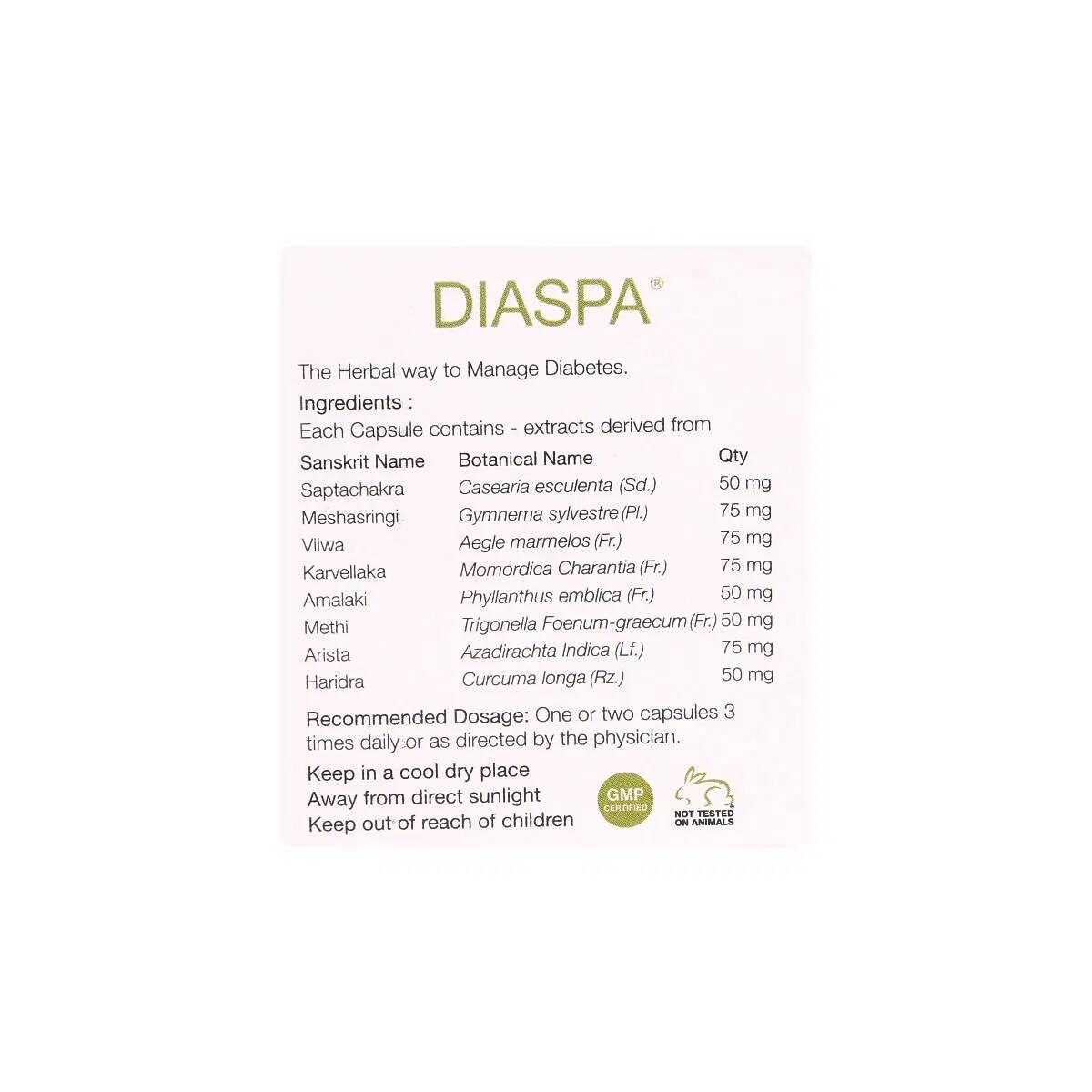 Kairali Ayurvedic Diaspa Capsules - Grab2buy