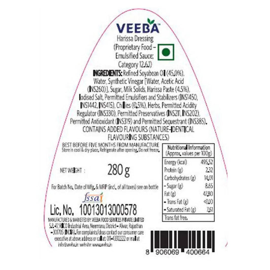 Veeba Harissa Chilli Cumin Dressing