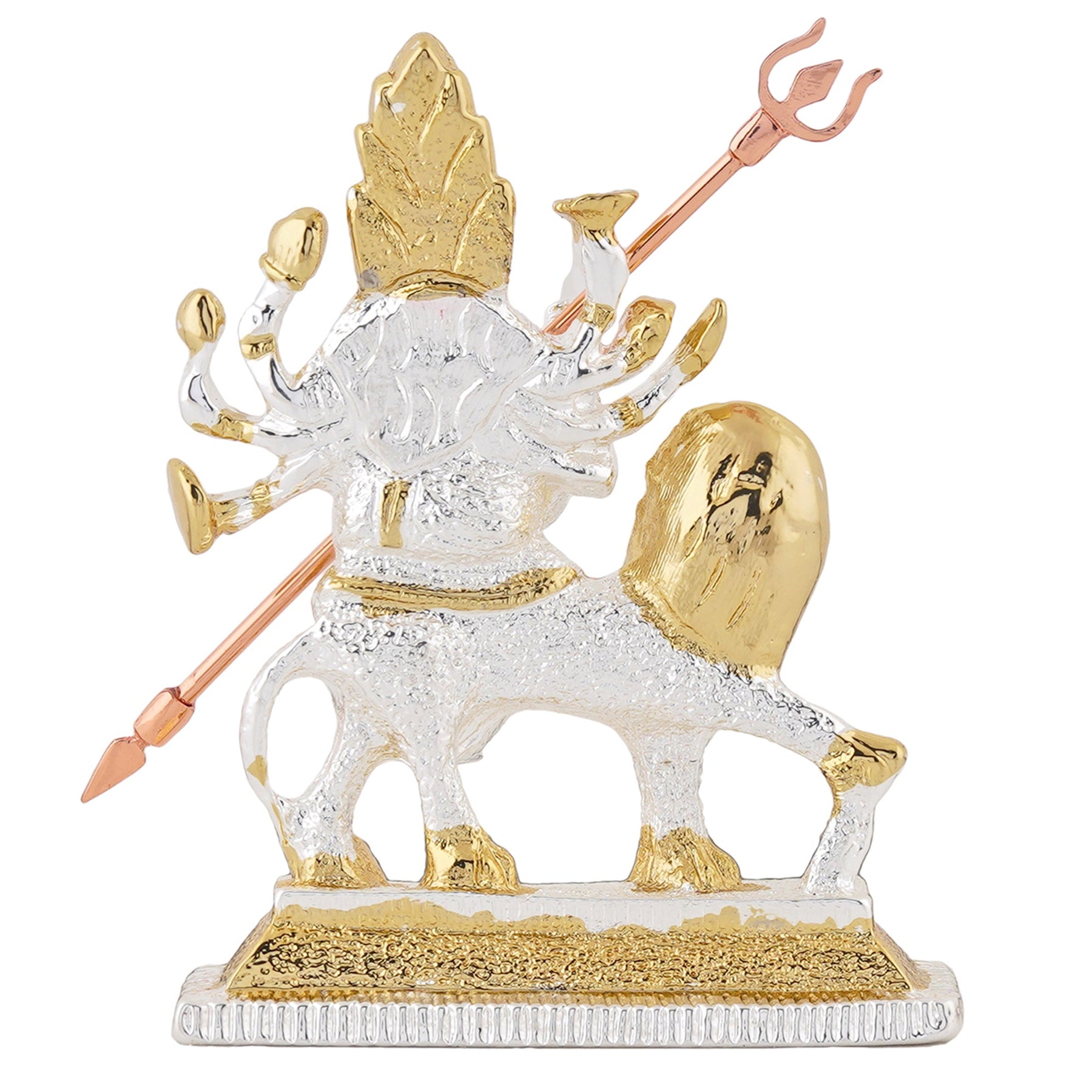 Estele Gold-Polished Religious goddess Durga Ma Idol for Pooja & Car decor 