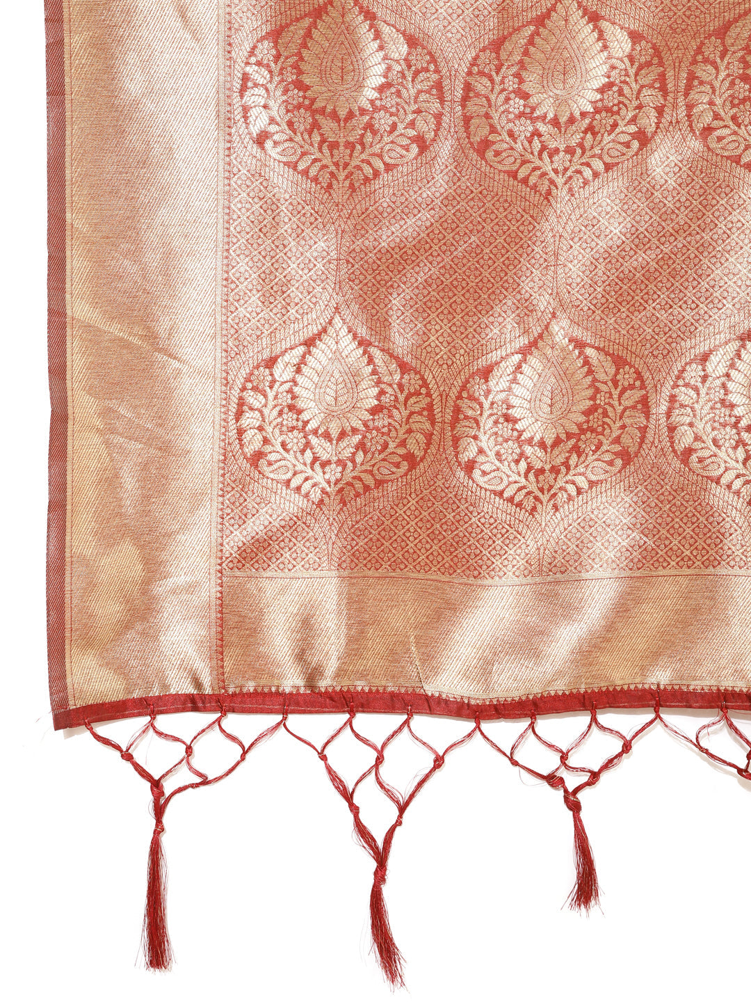 Janasya Maroon Organza Floral Grab2Buy 