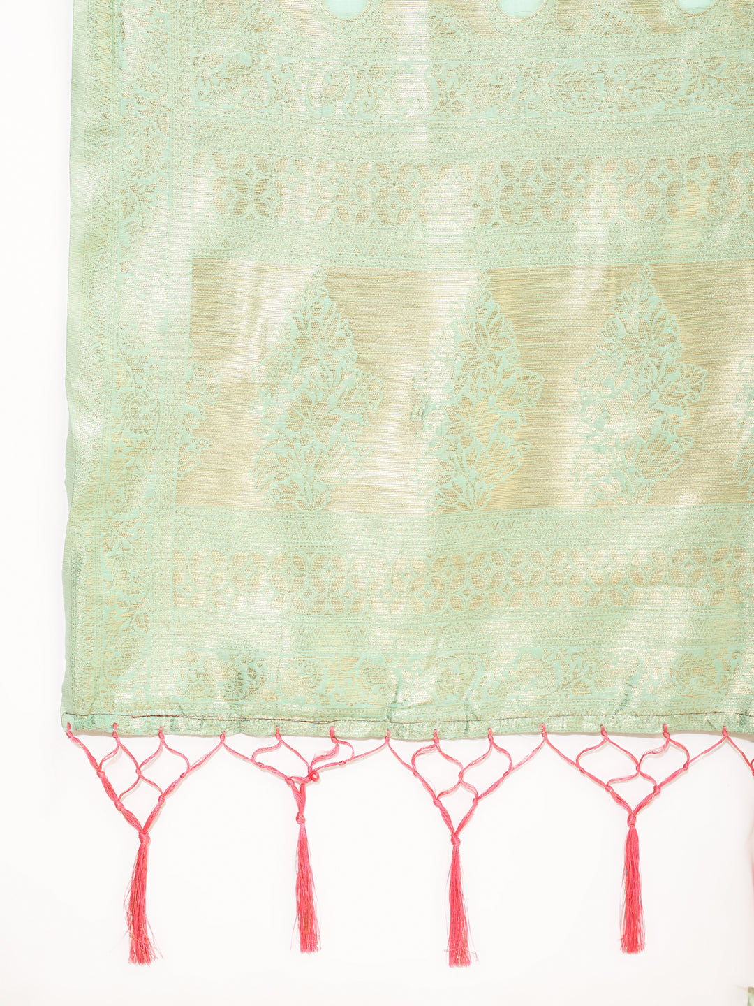 Janasya Sea Green Chanderi Silk Ethnic Motifs Woven Design Grab2Buy 
