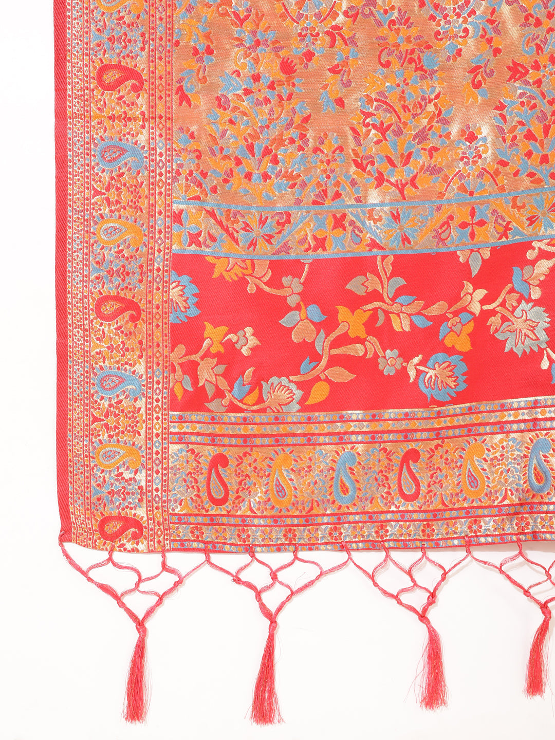 Janasya Pink Chanderi Silk Pashmina Woven Design Grab2Buy 