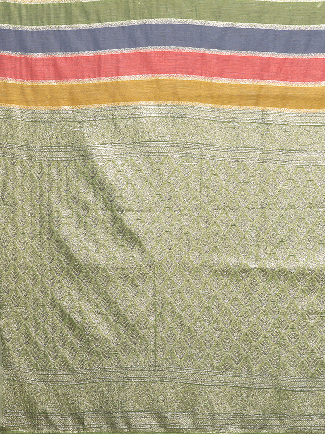 Janasya Multicolor Cotton Striped Woven Grab2Buy 