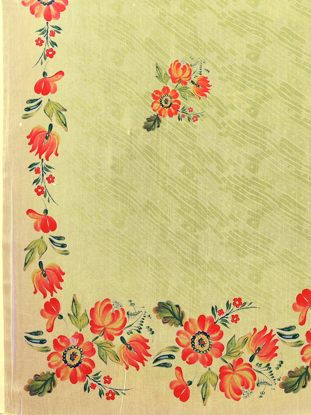 Janasya Light Green Georgette Floral Printed Grab2Buy 