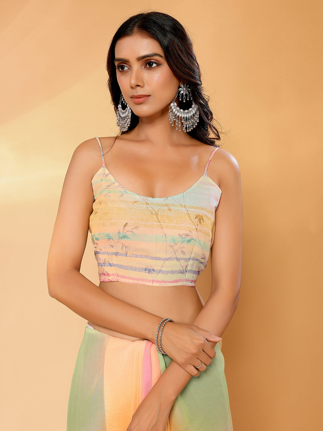 Janasya Multicolor Georgette Ombre Printed Grab2Buy 