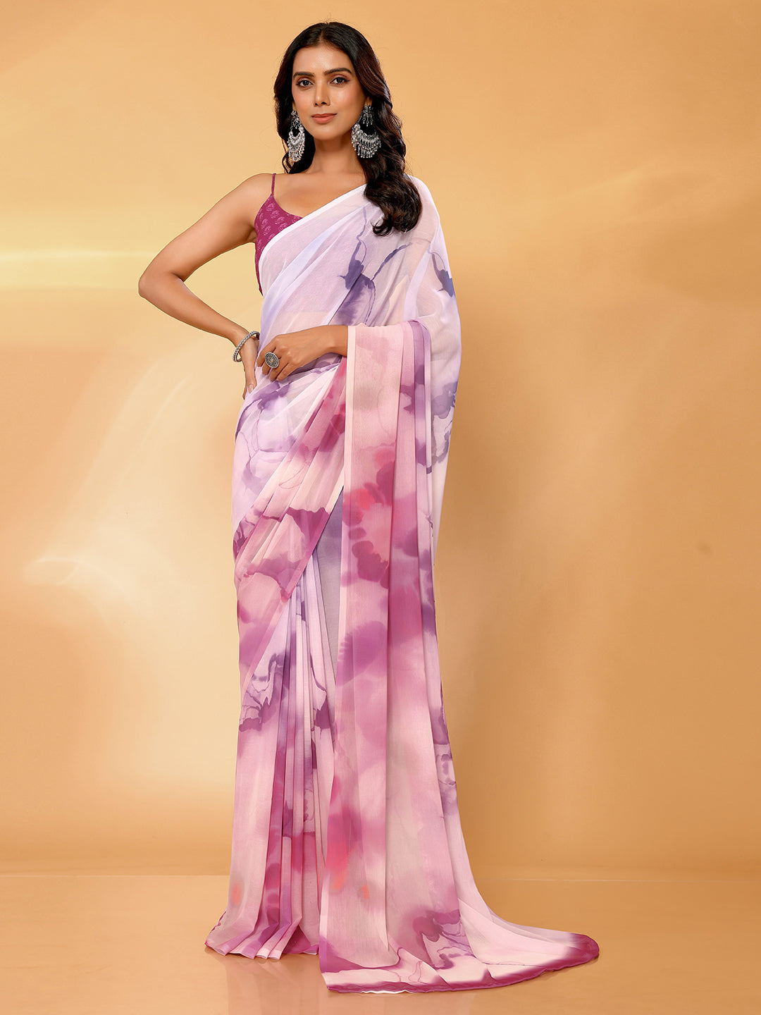 Janasya Multicolor Georgette Ombre Printed Grab2Buy 